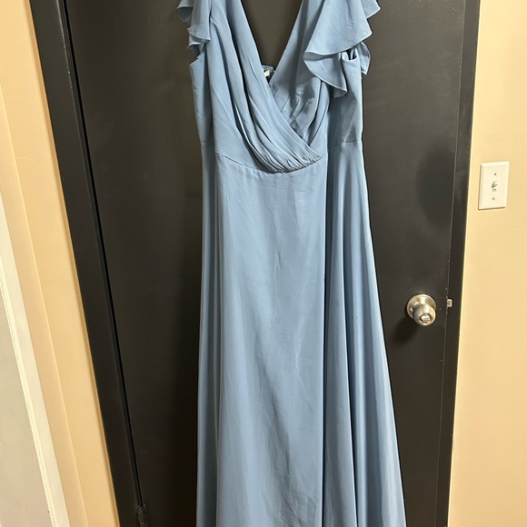david's bridal slate blue dress | Dresses | David Bridal Bridesmaid Steam Workshop::Blue Archive - chiffon bridesmaid dress with LowStock:44057869221939 Color:Natural Walnut